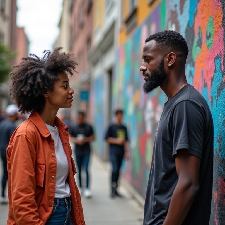 Grafiteiro fechando contrato com cliente.