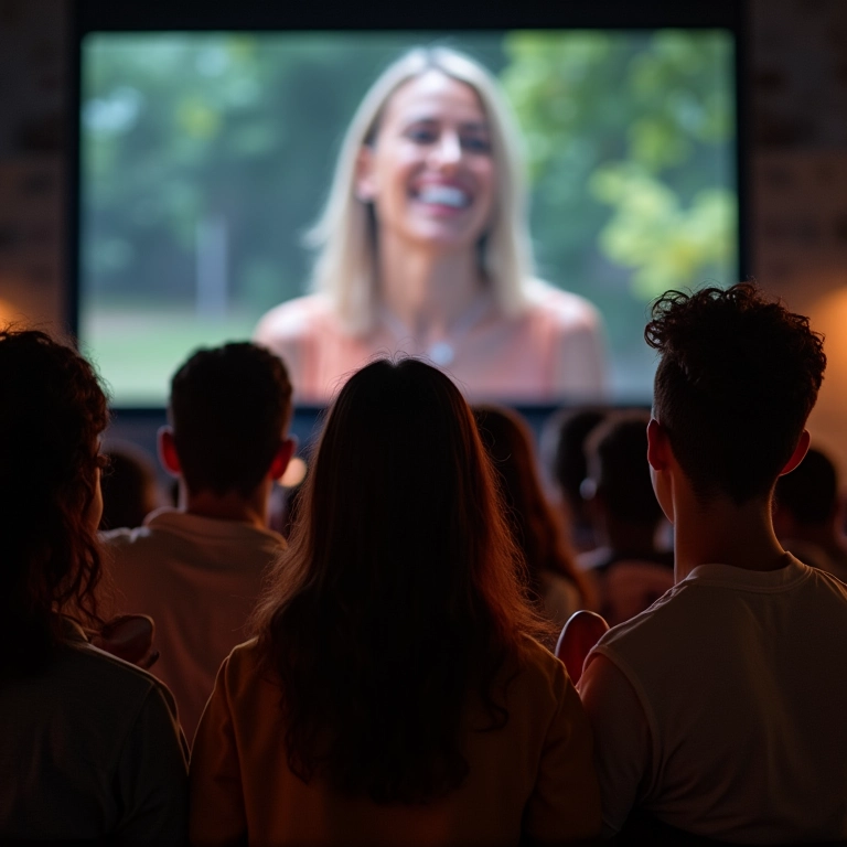 Grupo diverso de brasileiros reagindo a um vídeo.