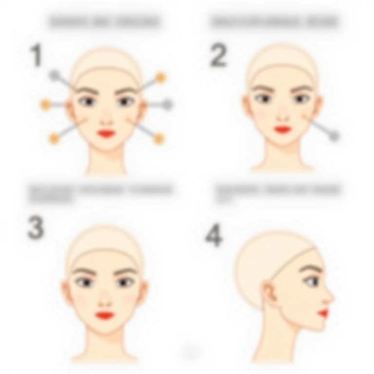 Guia passo a passo da técnica de massagem Gua Sha no rosto.