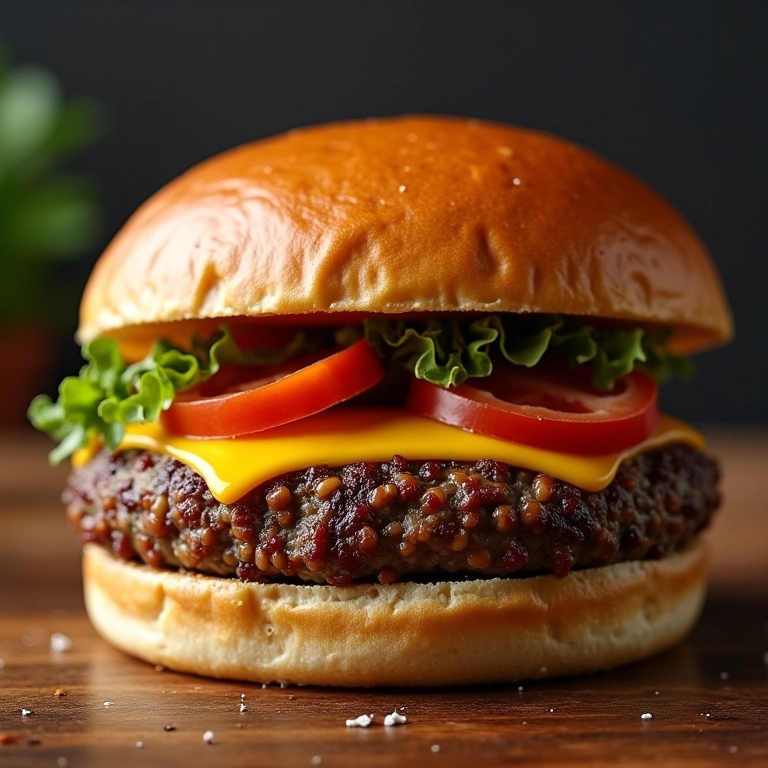 Hambúrguer caseiro gourmet.