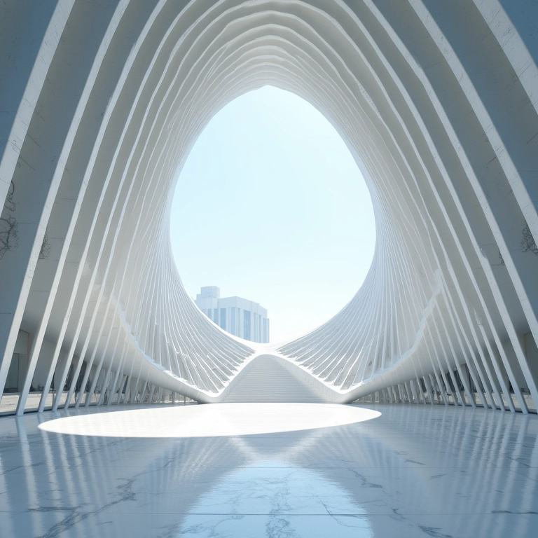 Heydar Aliyev Center com linhas fluidas e arquitetura moderna.