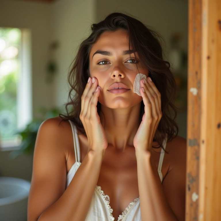 Hidratando a pele após o sol.