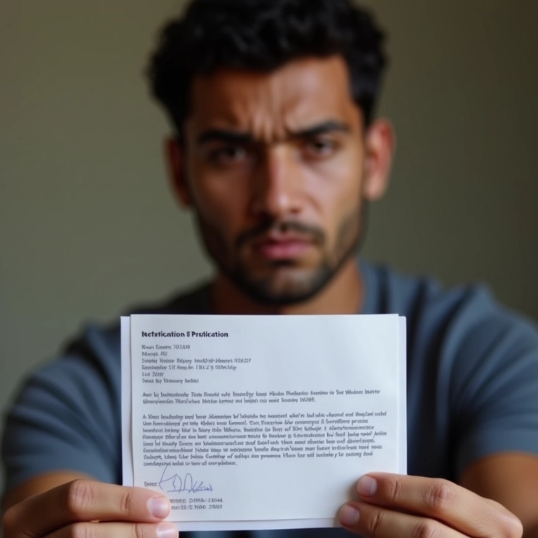 Homem recebendo notificação de suspensão do MEI por falta de pagamento do DAS.