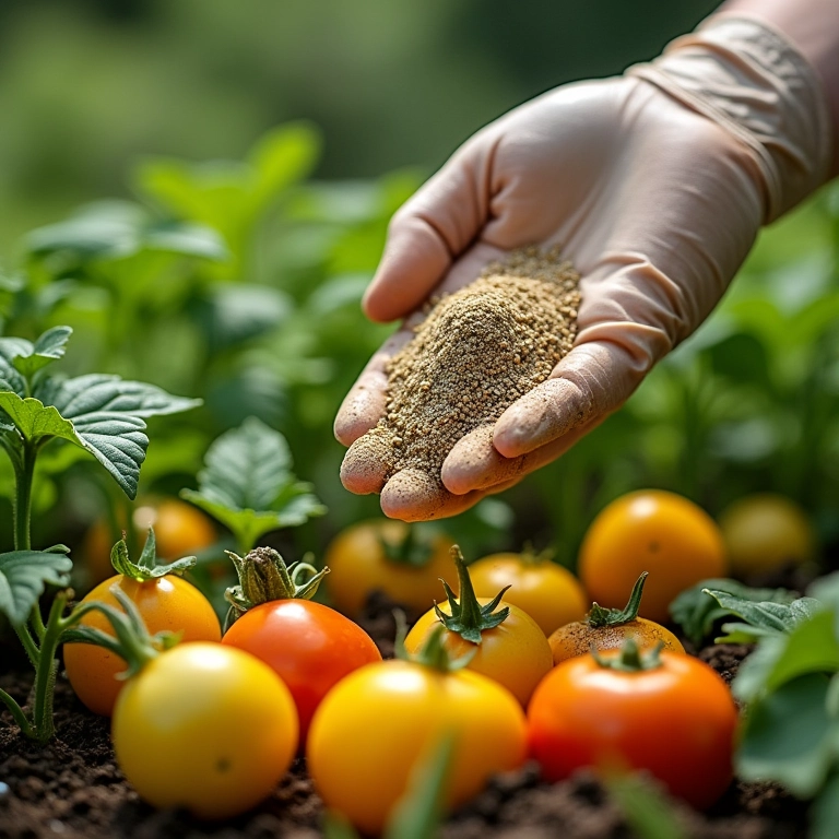 Horta com sinais de excesso de adubo químico.