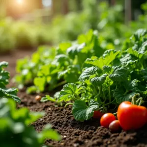 Rotação De Culturas Na Horta Solo Saudável Colheitas Melhores Horta doméstica diversificada com rotação de culturas e solo saudável.