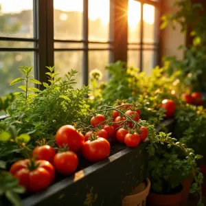 Horta Em Apartamento Com Sol Da Tarde Forte Plantas Que Aguentam o Calor Horta em apartamento com sol da tarde, plantas coloridas e vibrantes.