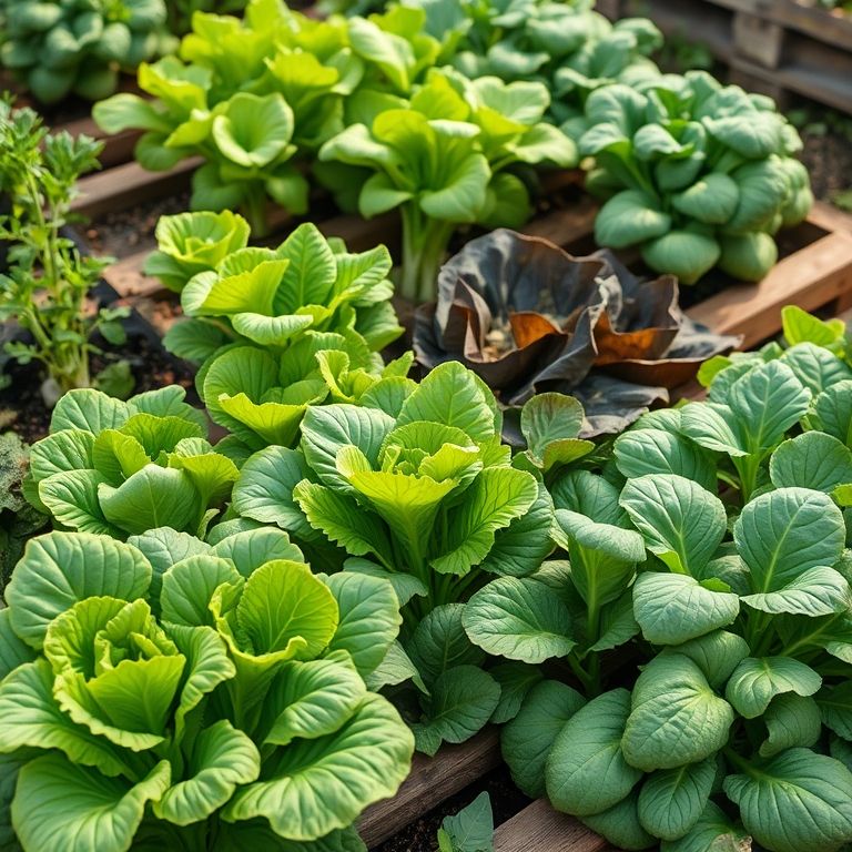 Hortaliças compactas cultivadas em horta vertical.
