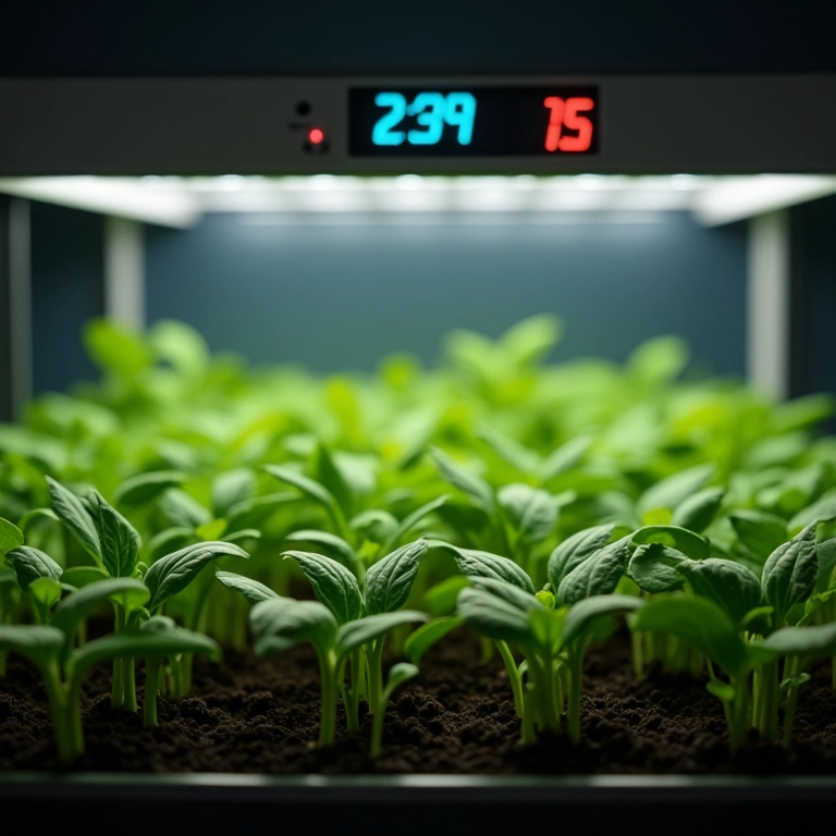 Iluminação e temperatura ideais para mudas.