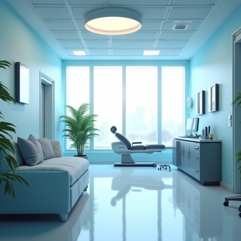 Iluminação ideal para consultório médico.