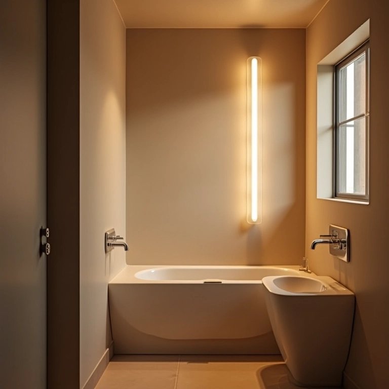 Iluminação indireta criando um clima acolhedor.