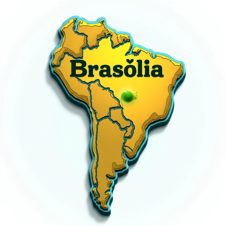 Ilustração estilizada da etimologia do nome 'Brasília'.
