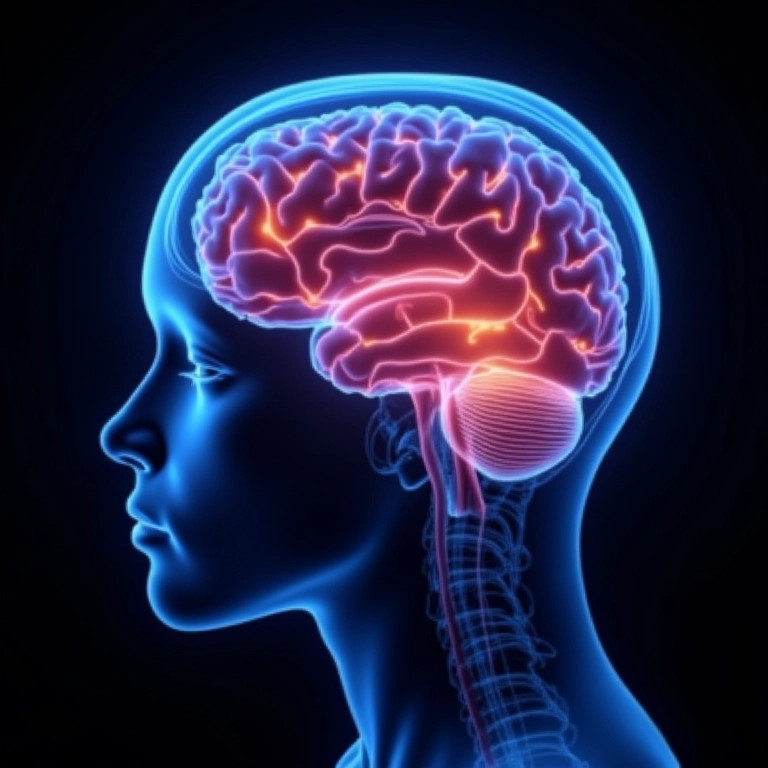 Imagem de um exame cerebral mostrando atividade relacionada à sensibilidade à luz.