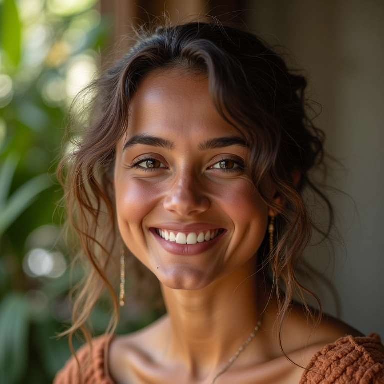 Influenciadora criando conteúdo autêntico para promoção de marca.