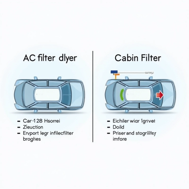 Infográfico comparando filtro secador e filtro de cabine do ar condicionado automotivo.