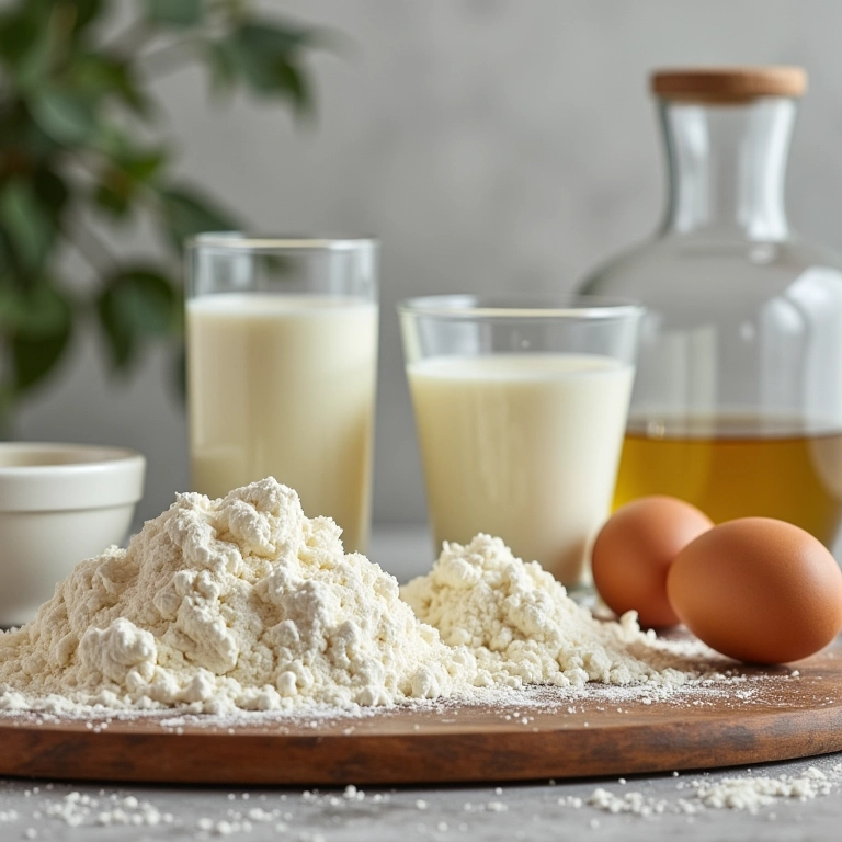 Ingredientes básicos para torta de liquidificador doce.