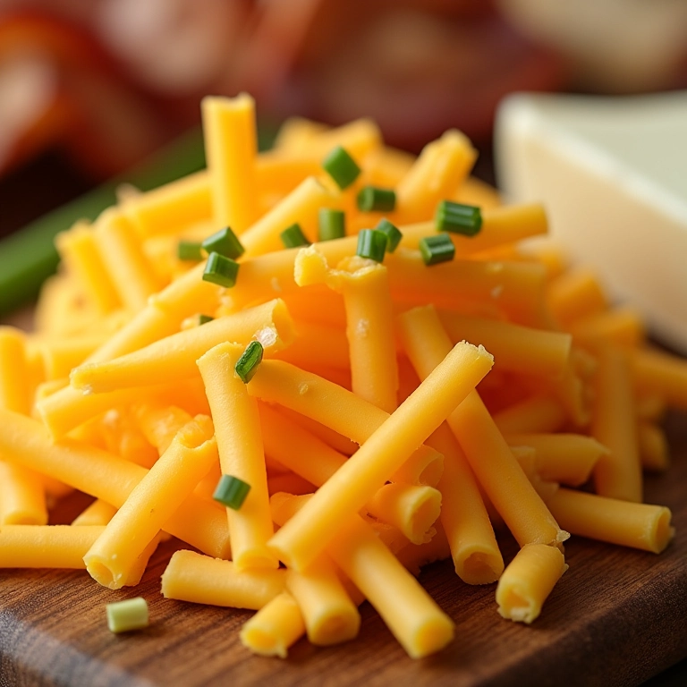 Ingredientes frescos para um delicioso molho de queijo com bacon caseiro.