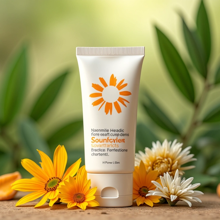 Ingredientes naturais no protetor solar em bastão.