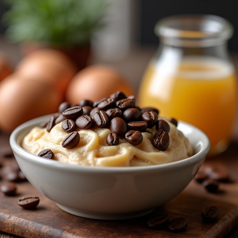 Ingredientes para pudim de café descafeinado.