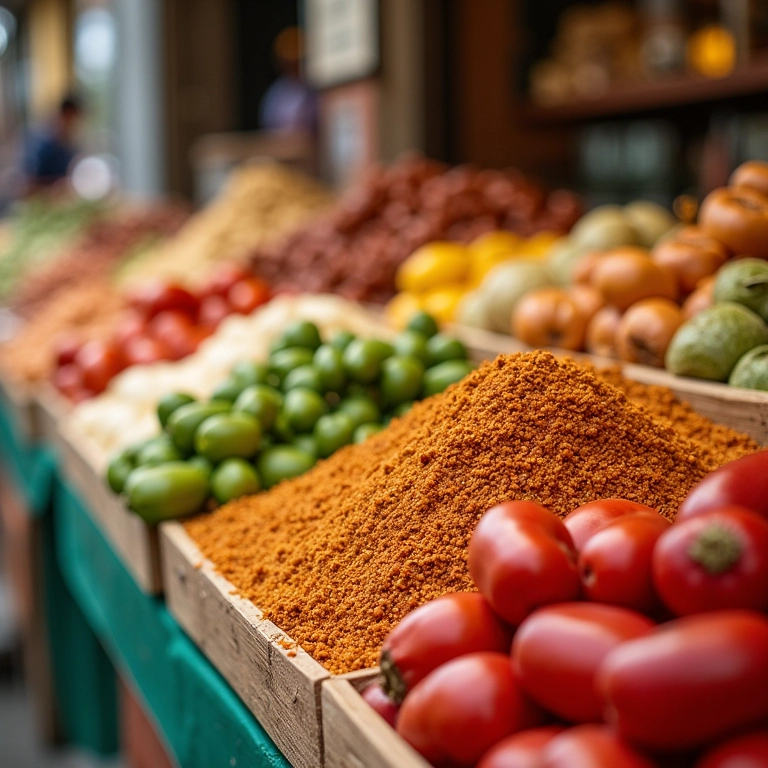 Ingredientes sem glúten à venda no mercado.