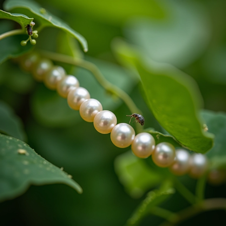 Inspeção do Colar de Pérolas contra pragas.