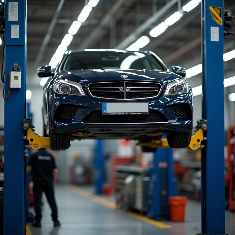 Instalação de barra anti-torção em oficina especializada.