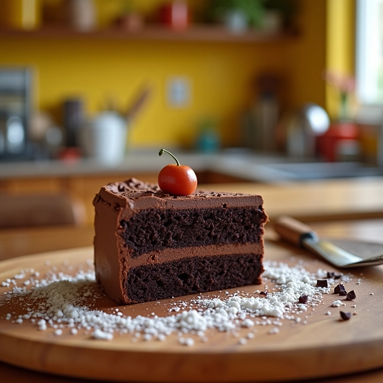 Instruções detalhadas para assar um bolo de chocolate sem ovo.