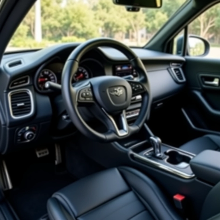 Interior de um carro com opcionais.