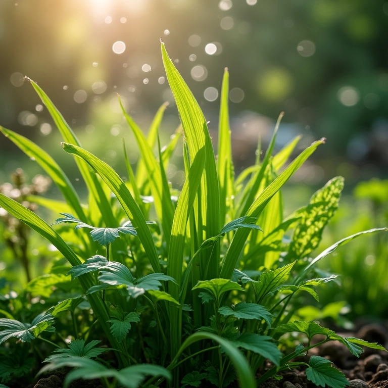 Jardim de chuva reduzindo a necessidade de rega.