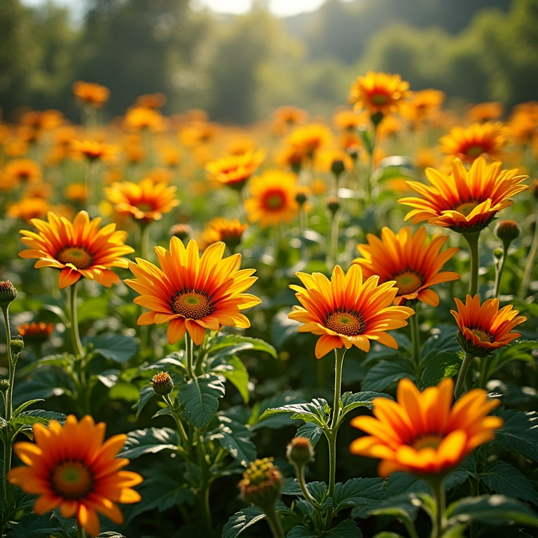 Flores Para Jardim Resistente Ao Sol Forte Beleza Duradoura Jardim exuberante com flores vibrantes resistentes ao sol forte.