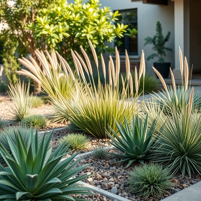 Jardim pequeno com plantas adequadas para espaços pequenos, como suculentas.