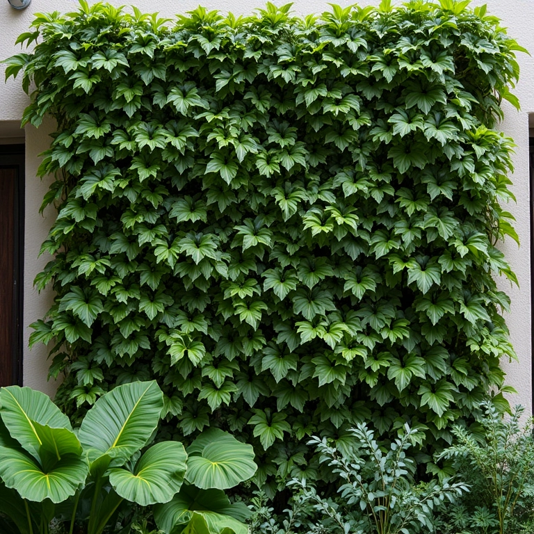 Jardim vertical com plantas de fácil manutenção e cuidado.
