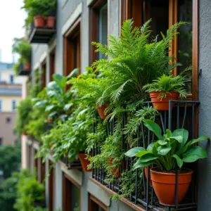 Jardim Vertical Para Área Externa Pequena Maximizando o Verde Jardim vertical exuberante em varanda pequena, estilo brasileiro.