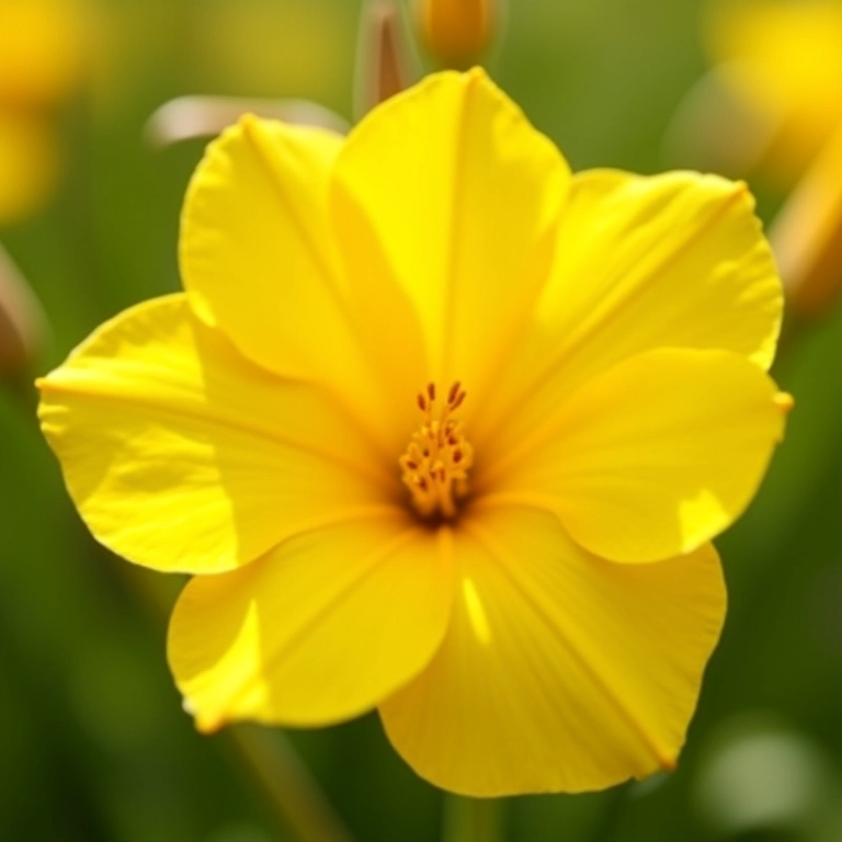 Jasmim-Amarelo vibrante, explosão de cor e alegria em dia ensolarado.