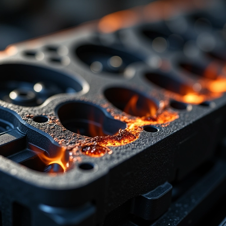 Junta do cabeçote queimada de um carro