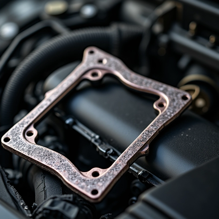 Junta do cárter nova pronta para instalação.