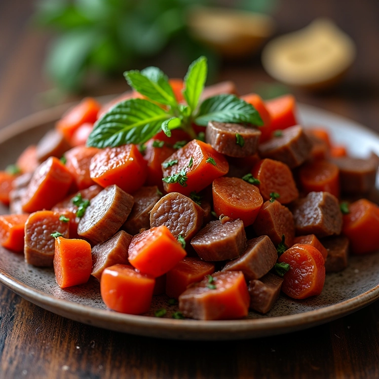 Kibe de forno recheado com carne moída.