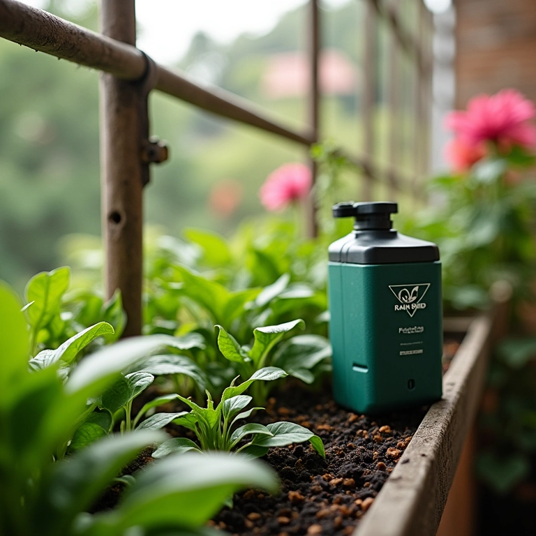 Kit de irrigação automática da Rain Bird instalado.