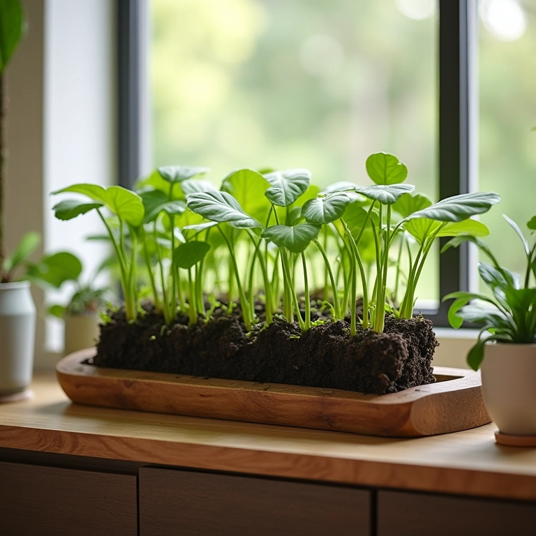 Kit de irrigação automática para horta em apartamento.