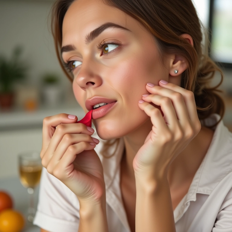 Lábios saudáveis e hidratados com protetor labial.