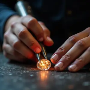 Lapidador de Gemas e Pedras Preciosas Pode Ser MEI Lapidador de gemas trabalhando em sua oficina.
