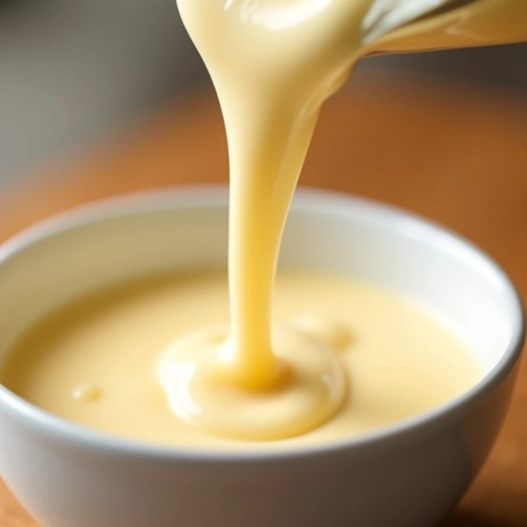 Leite condensado e creme de leite.