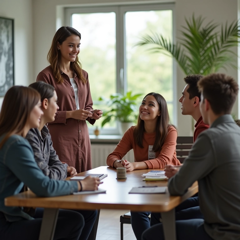 Líder iniciando feedback com comentário positivo.