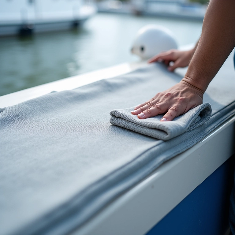 Limpeza regular da capota marítima para maior durabilidade.