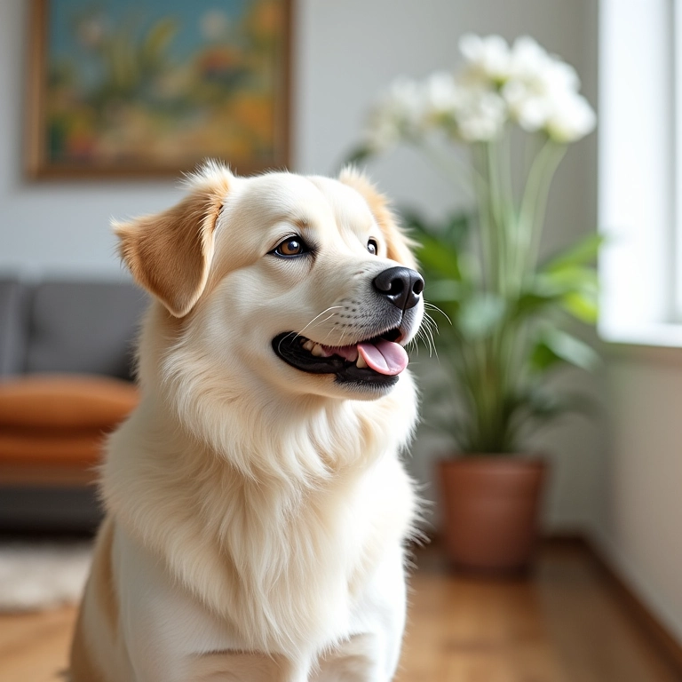 Lírio da Paz com flores brancas na sala de estar.