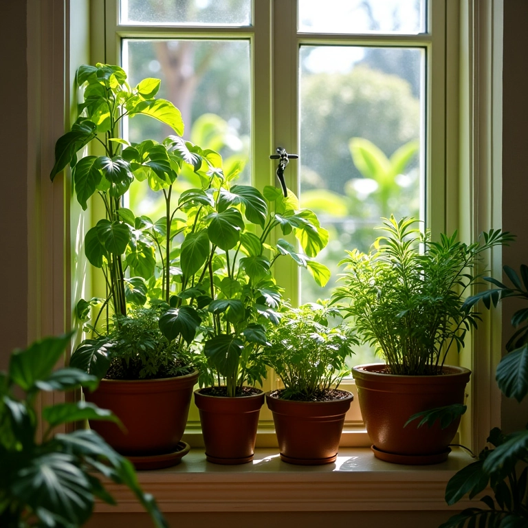 Local ideal para jardim vertical de temperos.