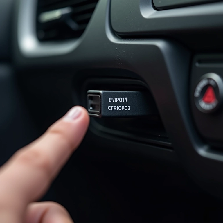 Localização da porta OBD2 em um carro.