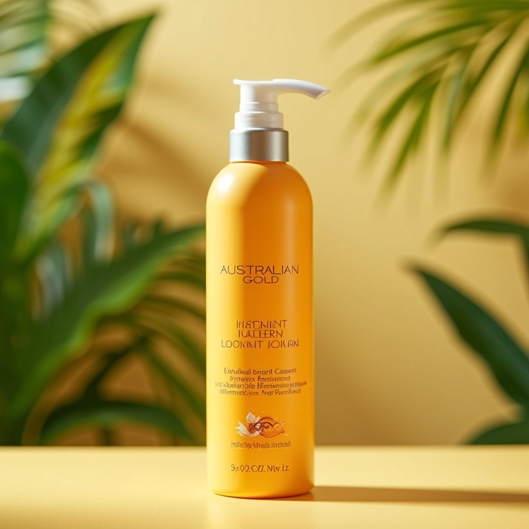 Loção autobronzeadora Australian Gold.