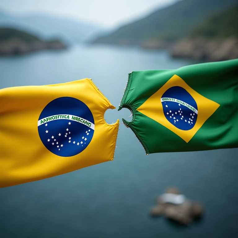 Logotipos de duas empresas brasileiras se fundindo horizontalmente.