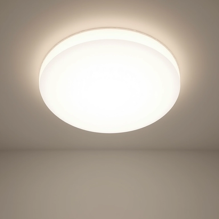 Luminária de teto Plafon LED da Avant iluminando ambiente.