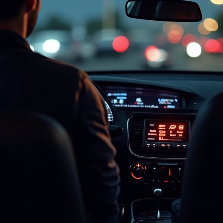 Luz de advertência EPS acesa no painel do carro, indicando problema.